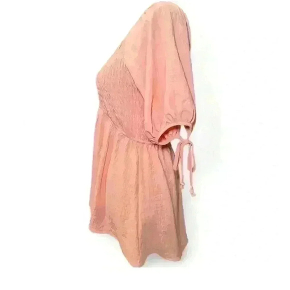 Oddi Women's Pink Smocked Tunic Blouse Size Small - Picture 3 of 5